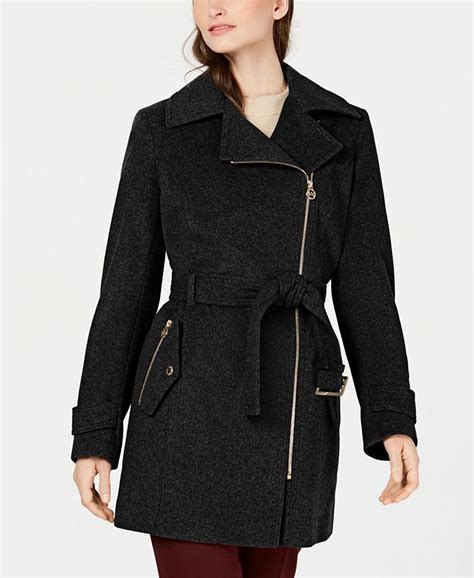 Michael Michael Kors Asymmetrical Belted Coat, Created for 